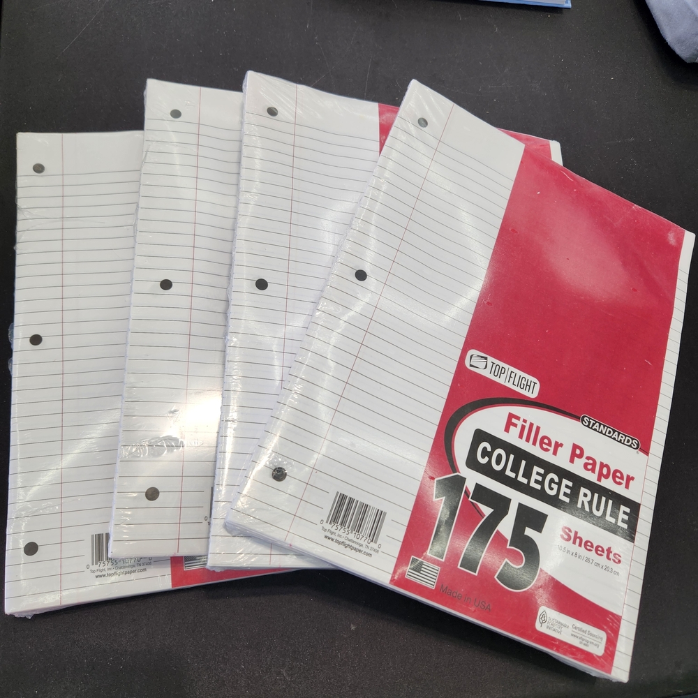 Top Flight College Ruled Filler Paper